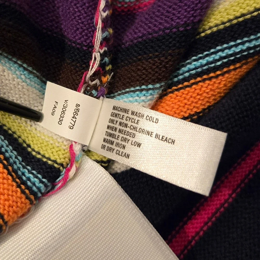 New Gap Kids‎ Preppy Girls Striped Tank Dress XXL 14-16 Black Rainbow Knit NWT